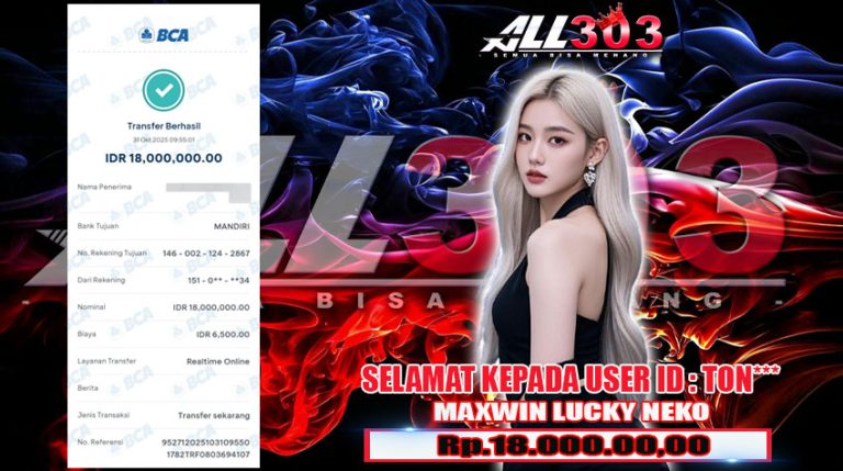 BUKTI KEMENANGAN ALL303 31 OKT