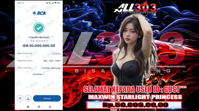 BUKTI KEMENANGAN ALL303 03 NOV