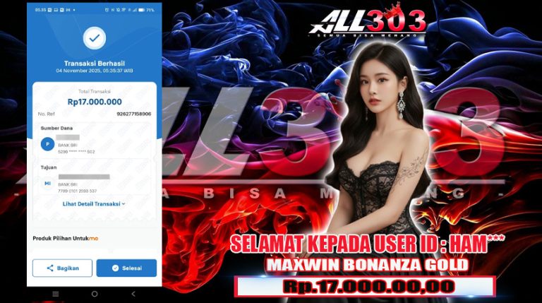 BUKTI KEMENANGAN ALL303 04 NOV