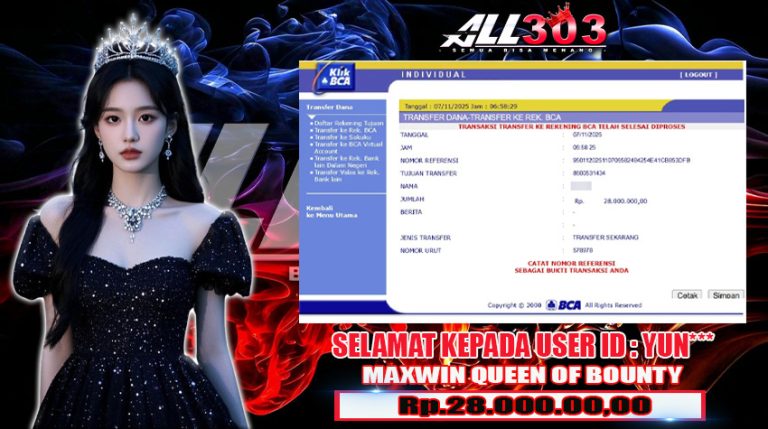 BUKTI KEMENANGAN ALL303 07 NOV