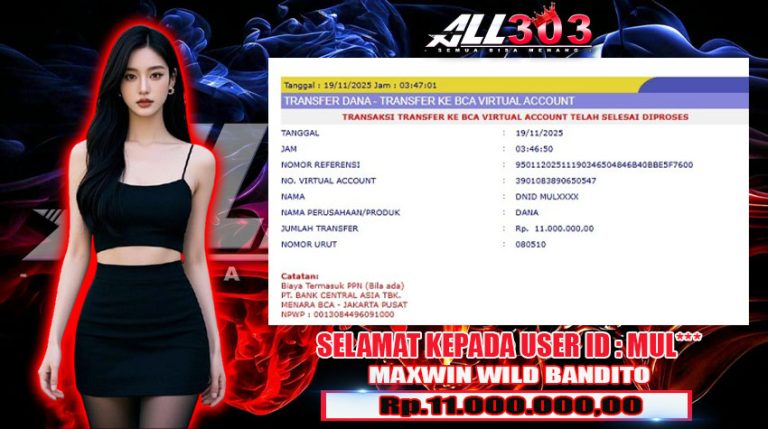 BUKTI KEMENANGAN ALL303 19 NOV