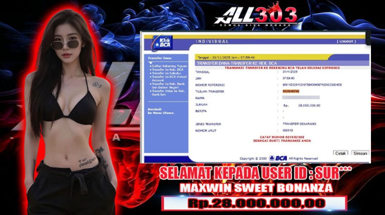 BUKTI KEMENANGAN ALL303 21 NOV