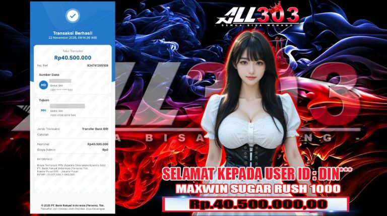 BUKTI KEMENANGAN ALL303 22 nov