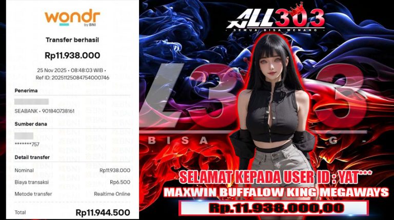 BUKTI KEMENANGAN ALL303 25 NOV