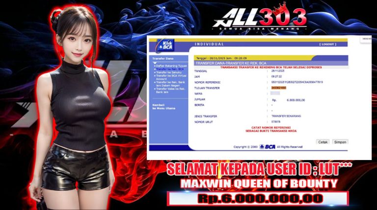 BUKTI KEMENANGAN ALL303 28 NOV