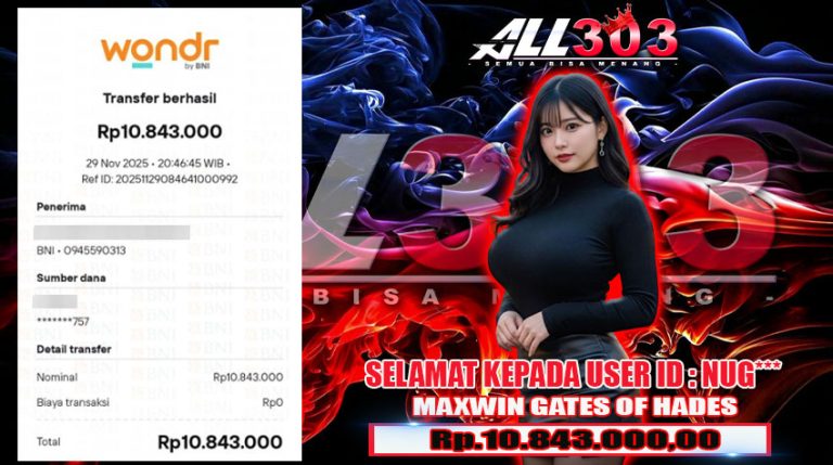 BUKTI KEMENANGAN ALL303 30 NOV