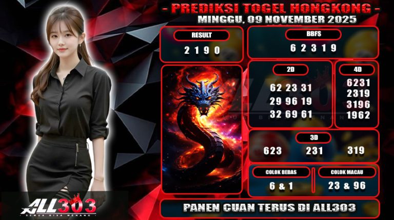 PREDIKSI TOGEL ALL303 09 NOV