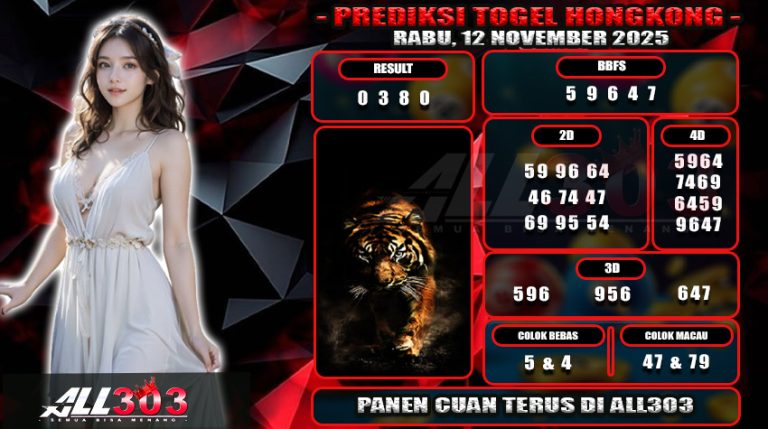 PREDIKSI TOGEL ALL303 12 NOV