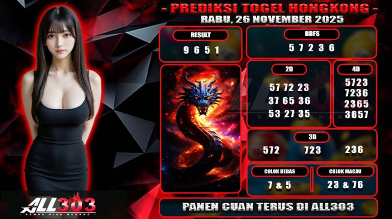 PREDIKSI TOGEL ALL303 26 NOV