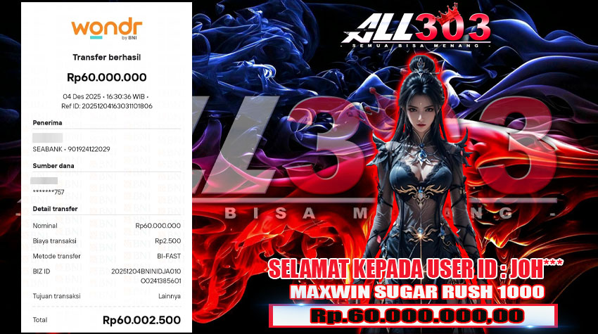 BUKTI KEMENANGAN ALL303 05 DES