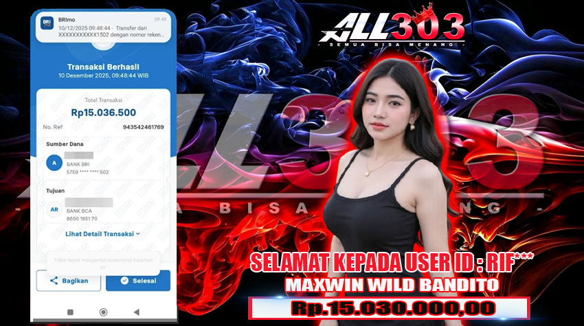 BUKTI KEMENANGAN ALL303 10 DES