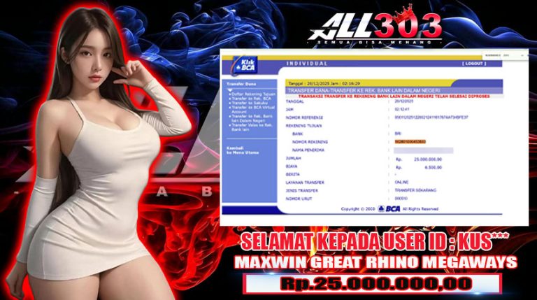 BUKTI KEMENANGAN ALL303 28 DES